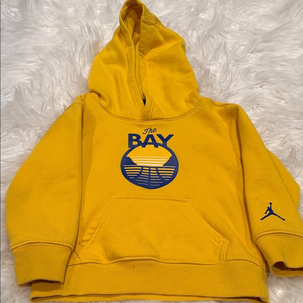 Jordan Kids Yellow Hoodie with Blue Bay Graphic